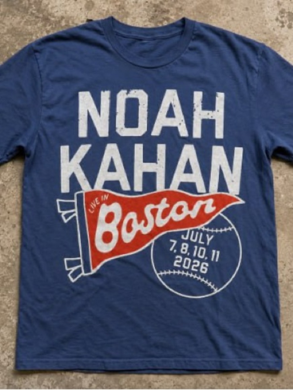 Noah Kahan 'Live in Boston' Fenway Park Navy Graphic Tee